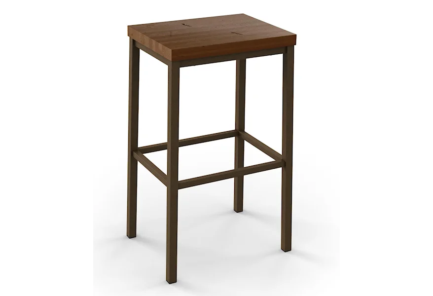 Industrial - Amisco Bradley Non-Swivel Counter Height Stool by Amisco at Esprit Decor Home Furnishings